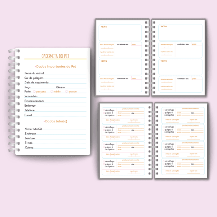 Caderneta de Vacinação Pet - Modelo Compacto A6 - Image 3