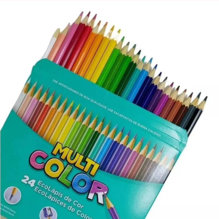 Lápis de Cor 24 Cores Pintar e Desenhar MultiColor EcoLápis - Image 3