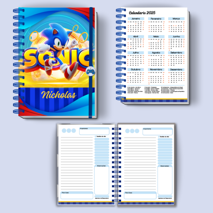 Agenda Escolar Permanente Sonic - Image 2